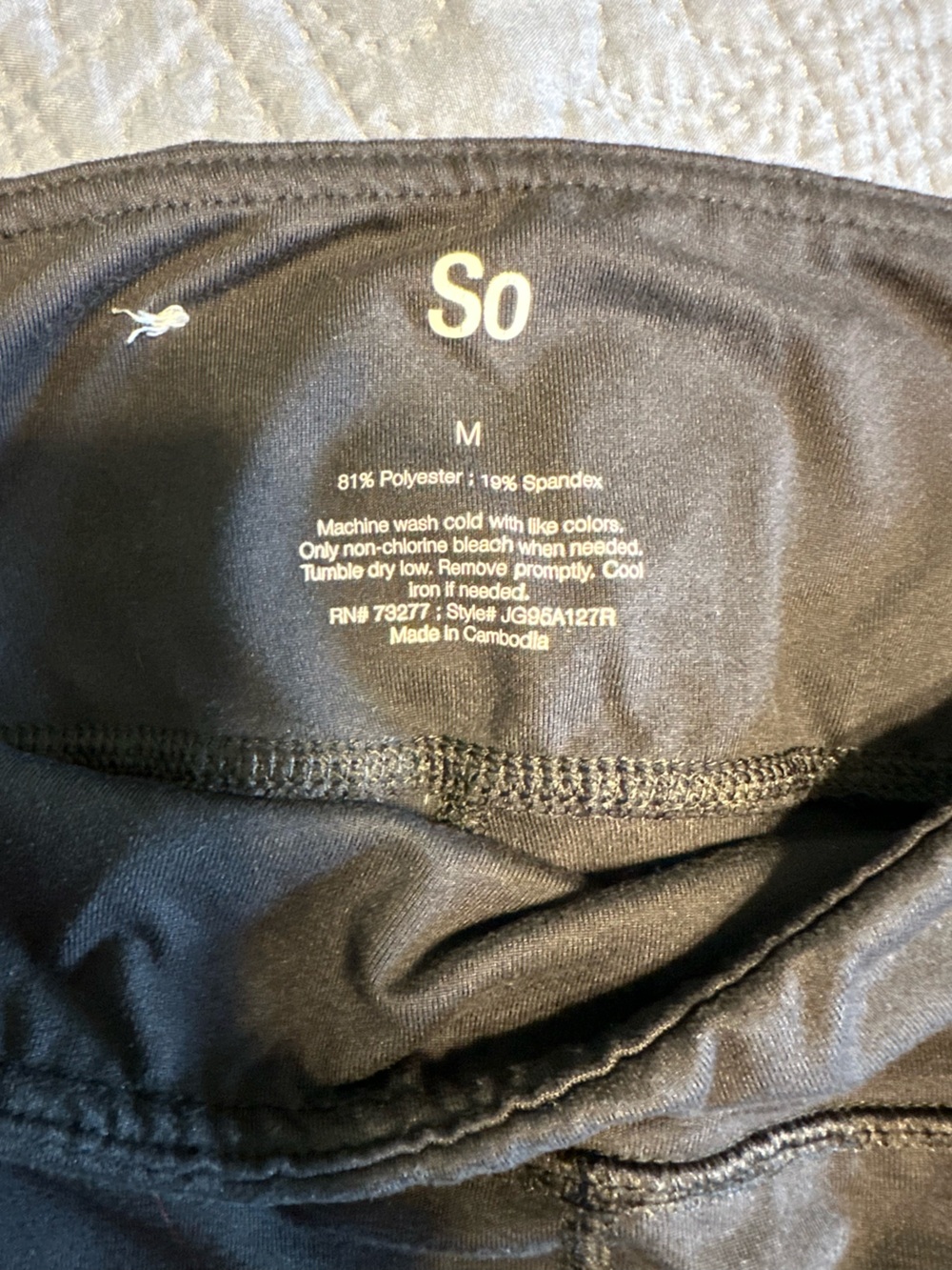 SO Black Workout pocket Leggings